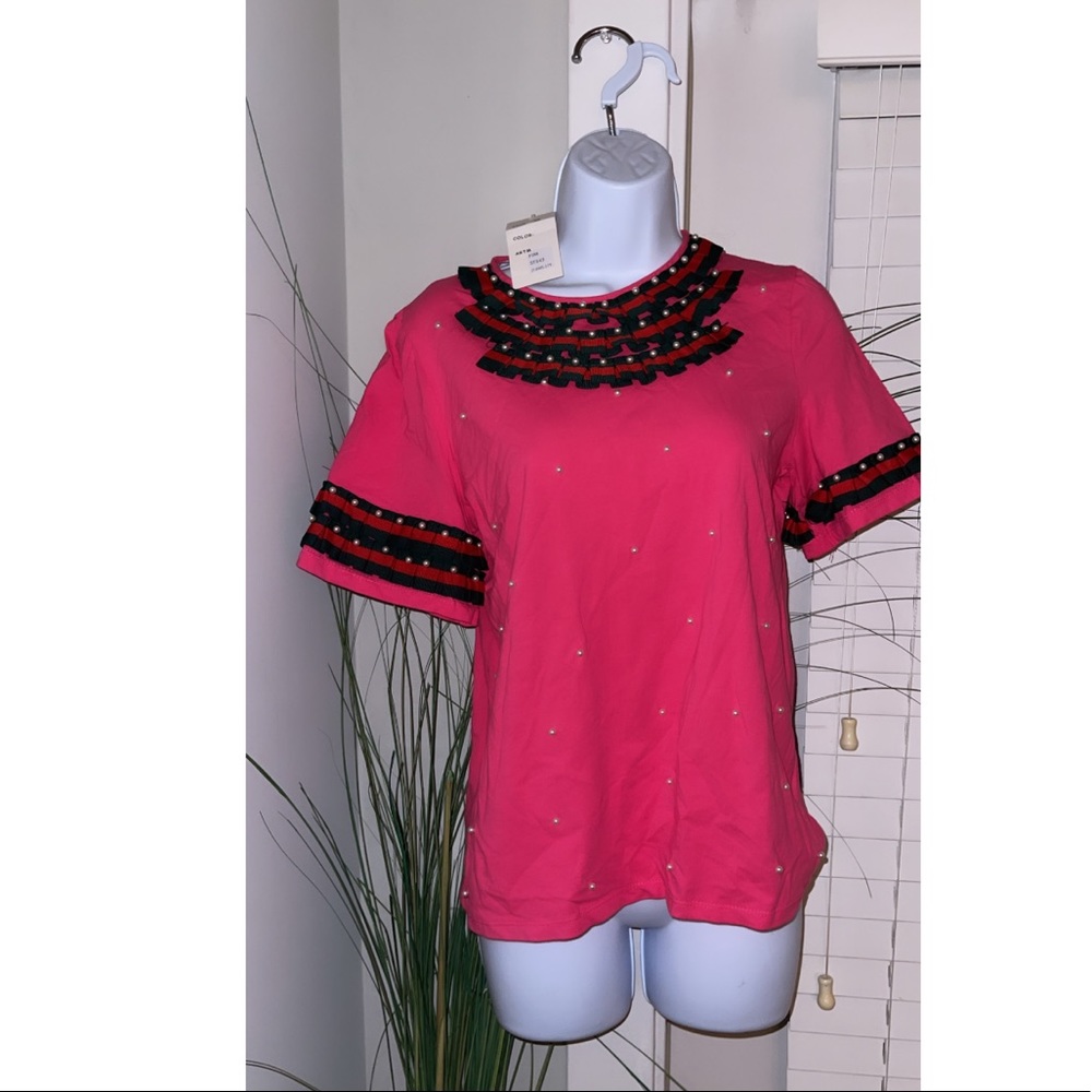 Pink RUFFLE Top